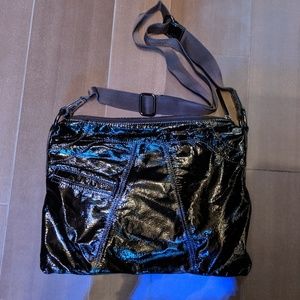 HOBO International patent leather cross body bag